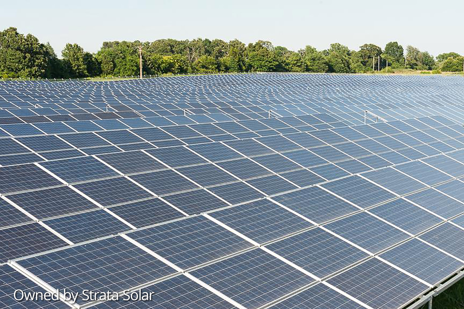 Field covered in solar panels at the Springfield solar project in Missouri.