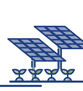 Illustrated icon of solar panels