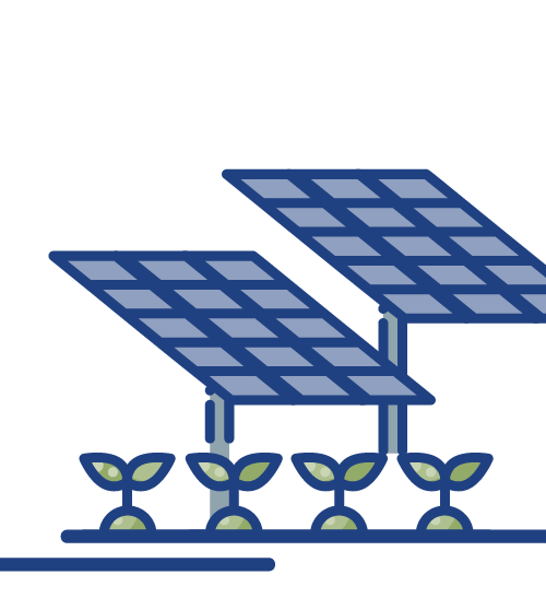 Illustrated icon of solar panels